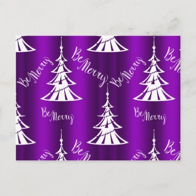 Be Merry Purple Christmas Trees