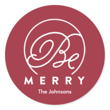 Be Merry Tag | Holiday Sticker