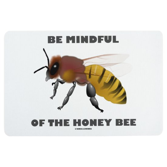 Be Mindful Of The Honey Bee Beekeeper Attitude Floor Mat