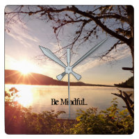 be mindful yoga room clock