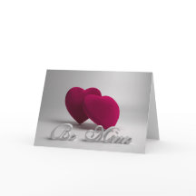 Be Mine 3D Hearts Greeting Card
