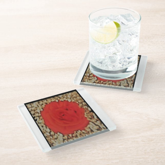 Be mine all the time Tick Tock love poems  Mason J Glass Coaster (Angled)