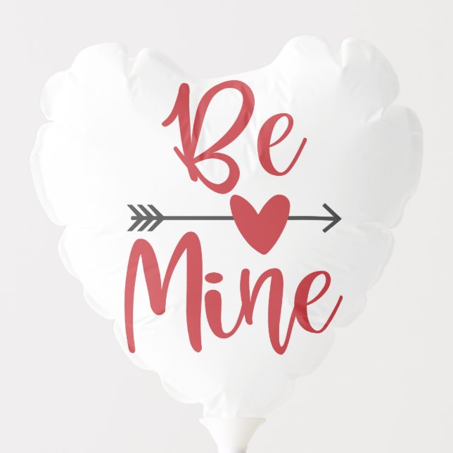 Be Mine Arrow Through Heart Valentine's Day Balloon (Front)
