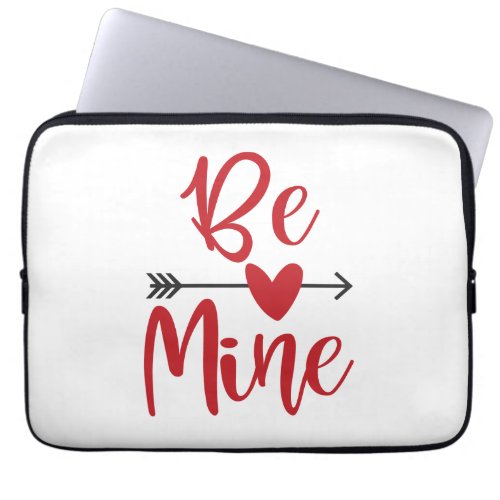 Be Mine Arrow Through Heart Valentines Day Drawst Laptop Sleeve