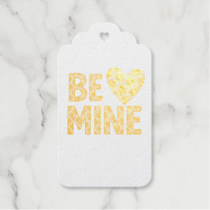 Be Mine Be My Valentine Cheetah Print Foil Gift Tags