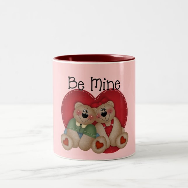 Be Mine Bear Couple Mug (Center)