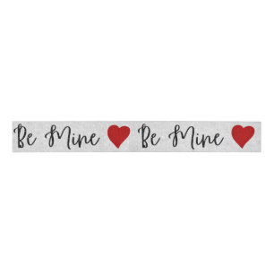 Be Mine Black Glitter Valentine's Grosgrain Ribbon