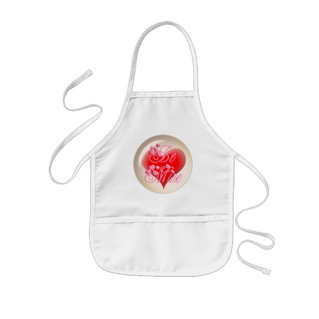BE MINE BUBBLE HEART by SHARON SHARPE Kids' Apron (Front)