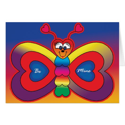 Be Mine Butterfly Cards (Front Horizontal)