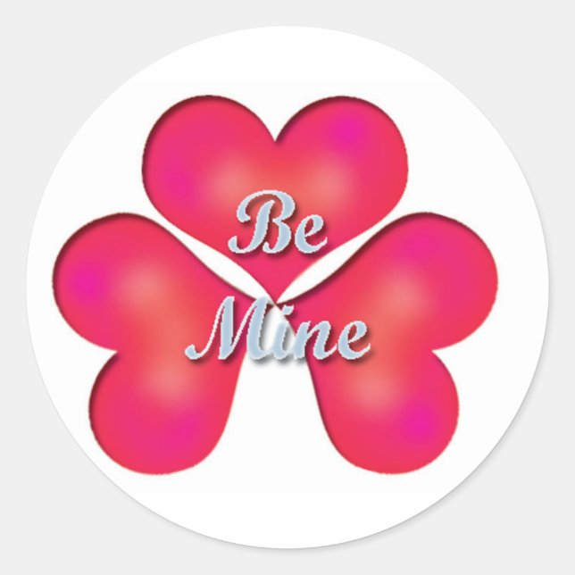 Be Mine Classic Round Sticker (Front)