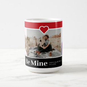 Be Mine Custom 3 Photos Valentine's Card  Coffee Mug