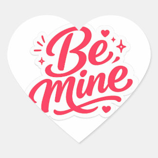 Be Mine Cute Valentine Heart Sticker | Romantic Pi
