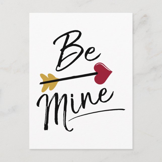 Be mine Cute Valentines Holiday Postcard (Front)