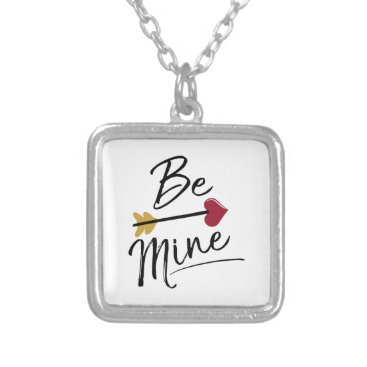 Be mine Cute Valentines Silver Plated Necklace
