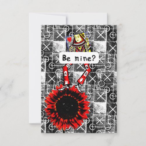 BE MINE Dancing Queen Las Vegas Style Valentine Thank You Card