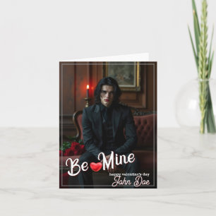 Be Mine – Dark Romantic Valentine Portrait Art Letterpress Thank You Card