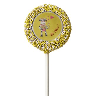 Be mine dipped Oreo with white & yellow sprinkles