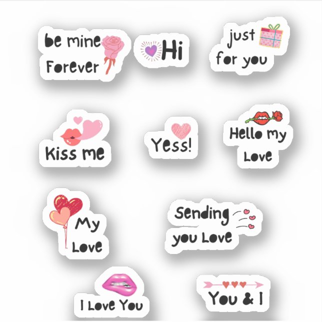 Be Mine forever, Valentine's cute aesthetic quote  Sticker (Front)