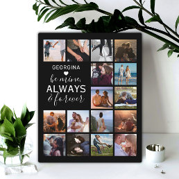 Be Mine Gift | Couple Photo Collage Plaque