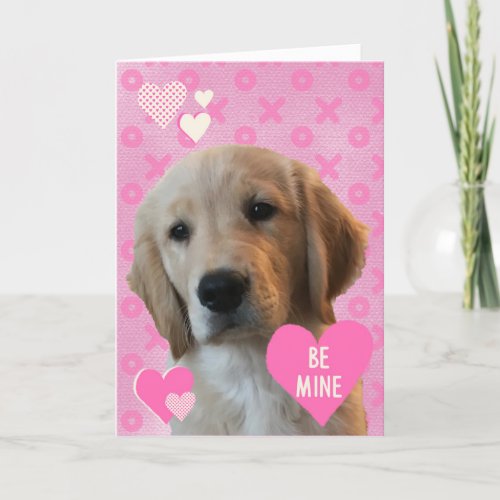 Be Mine Golden Love Valentines Day Card