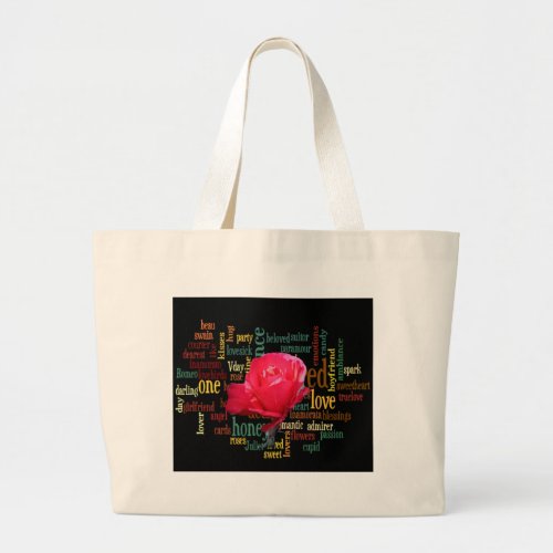 Be Mine Happy Valentine Under the Blue Sky Large Tote Bag