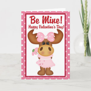 Be Mine! Happy Valentine's Day Moose Card d2