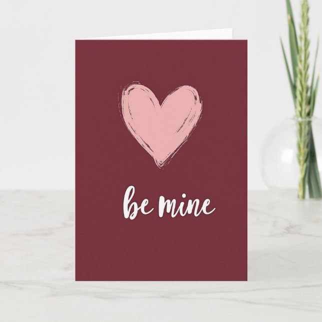 Be Mine Heart Art Card (Front)