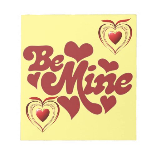 Be Mine Heart Creative Design Ideas Notepad