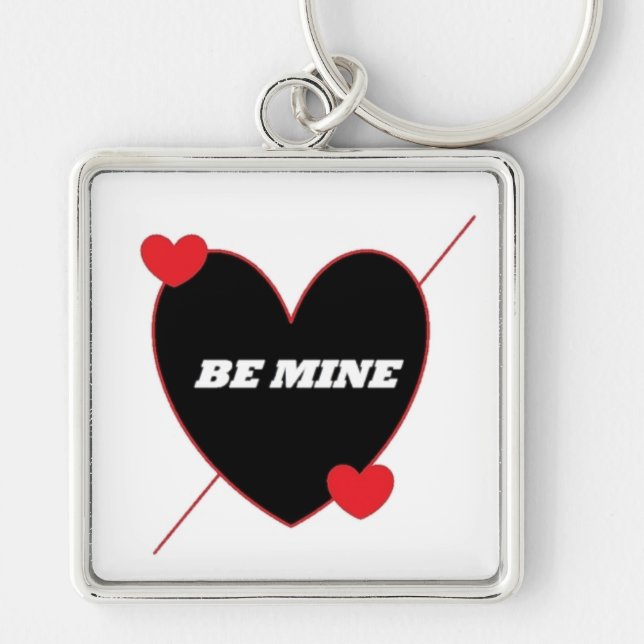 "BE MINE" HEART KEYCHAIN (Front)