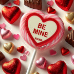 BE MINE HEART LOLLYPOP &amp; CANDY VALENTINE HOLIDAY CARD