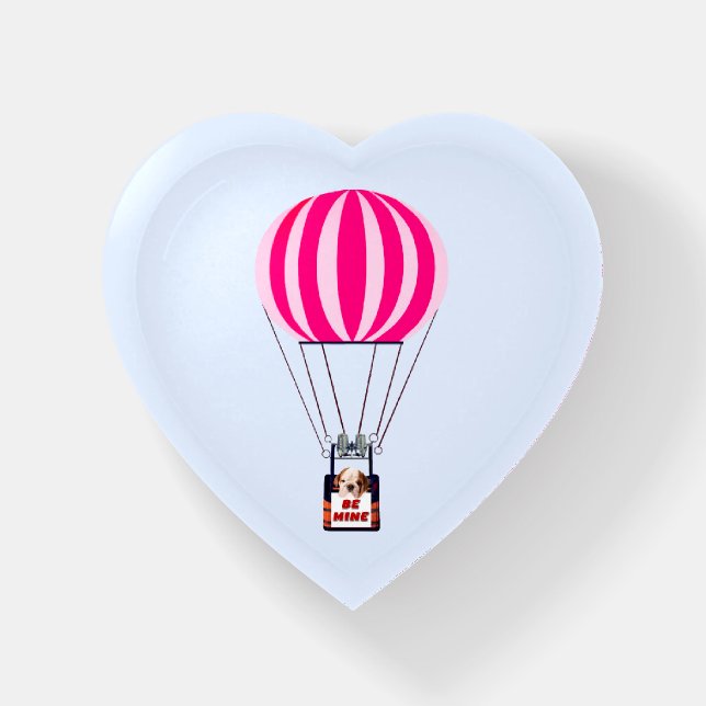 Be Mine Heart Shaped Paperweight (Front)