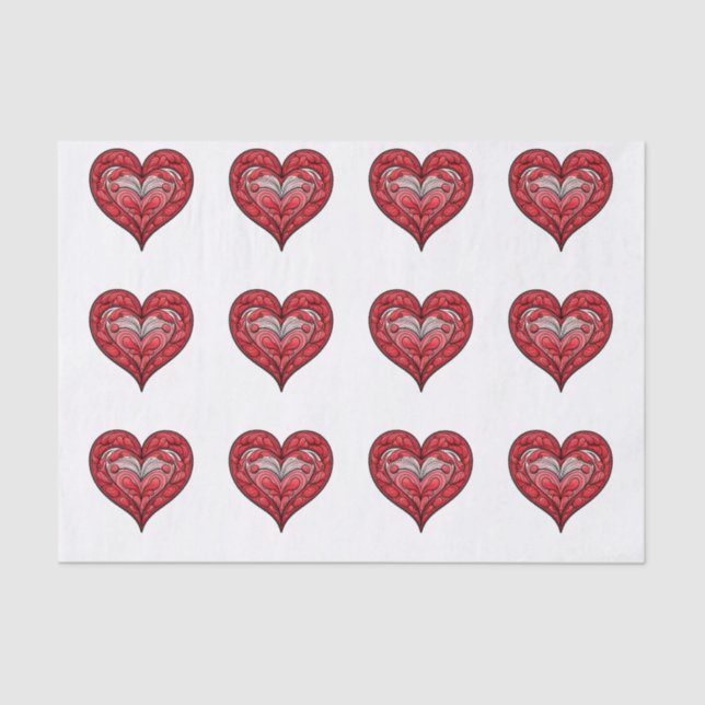 Be Mine Hearts Tissue Paper (Front)