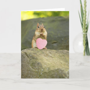 Be Mine Little Chipmunk Holiday Card