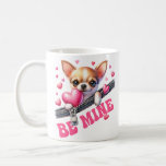 Be Mine Love Dog Chihuahua in zipper Coffee Mug<br><div class="desc">This unique Valentine's Day print is more than just an ordinary gift - it is an expression of deep feelings and a unique way to express love. Our design combines classic elegance with a modern touch, creating the perfect harmony for those who want to show their feelings in a unique...</div>