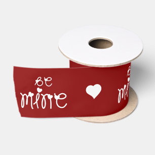 Be Mine Love Hearts Valentine's Day Satin Ribbon