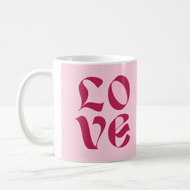 BE Mine Love in Pink Color  Coffee Mug (Left)
