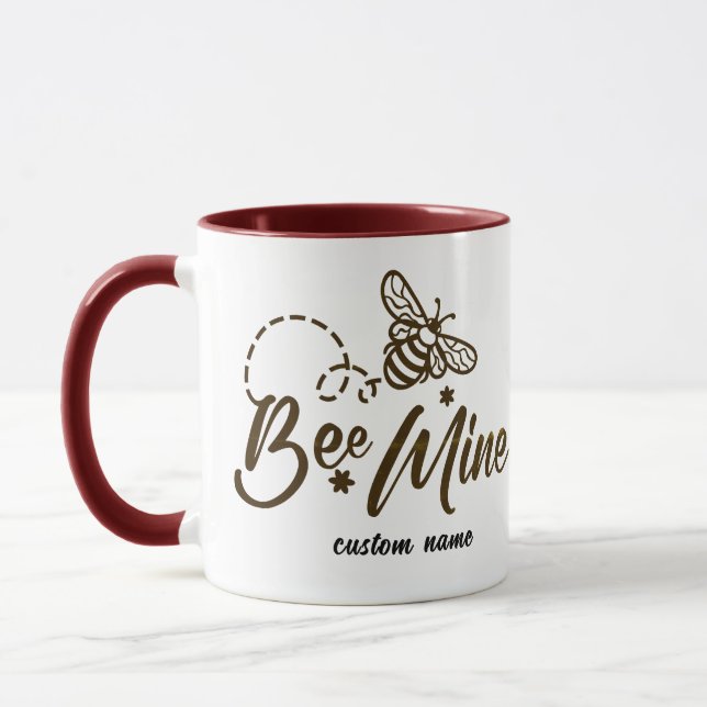 Be Mine Mug - Custom Name Romantic Gift (Left)