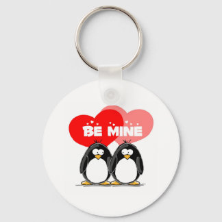 Be Mine Penguins Keychain