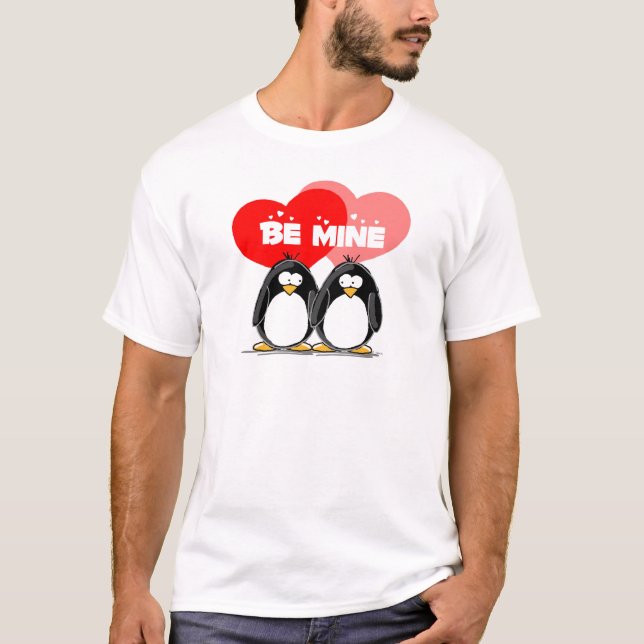 Be Mine Penguins T-Shirt (Front)