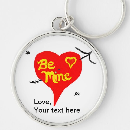 Be Mine Red Heart Keychain