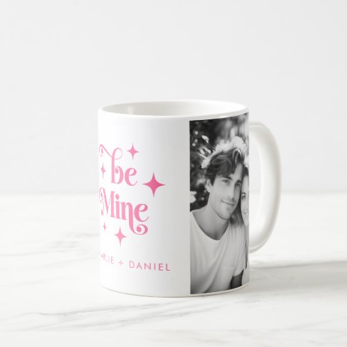 Be mine retro stars Valentines day pink photo Coffee Mug