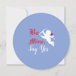 "Be Mine, Say Yes" Love Arrow Personalized Holiday Card