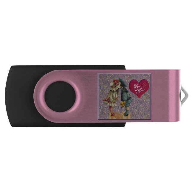 "Be Mine" Sweet Nostalgic Valentine Flash Drive (Front)