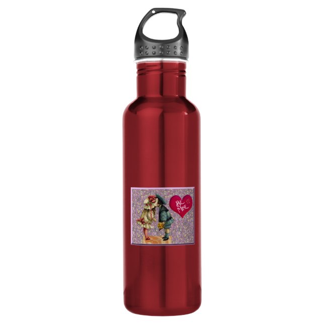 "Be Mine" Sweet Nostalgic Valentine Stainless Steel Water Bottle (Front)