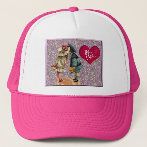 Be Mine Sweet Nostalgic Valentine Trucker Hat