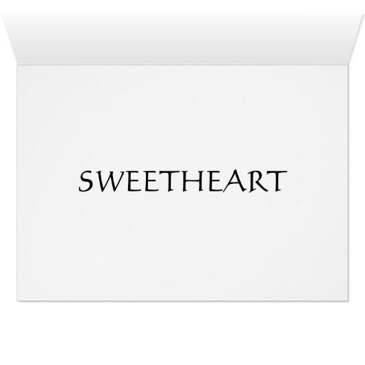 "BE MINE SWEETHEART" (Inside Horizontal (Bottom))