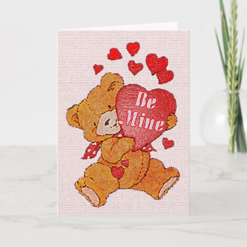 Be Mine Teddy Bear Valentine Card