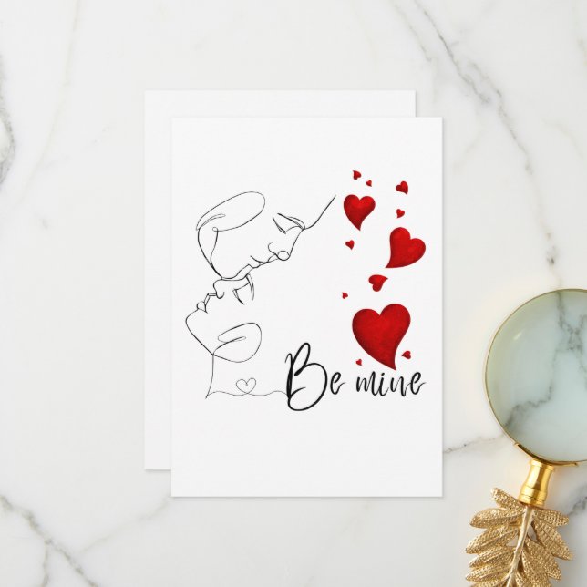 Be mine thank you card (Front/Back In Situ)