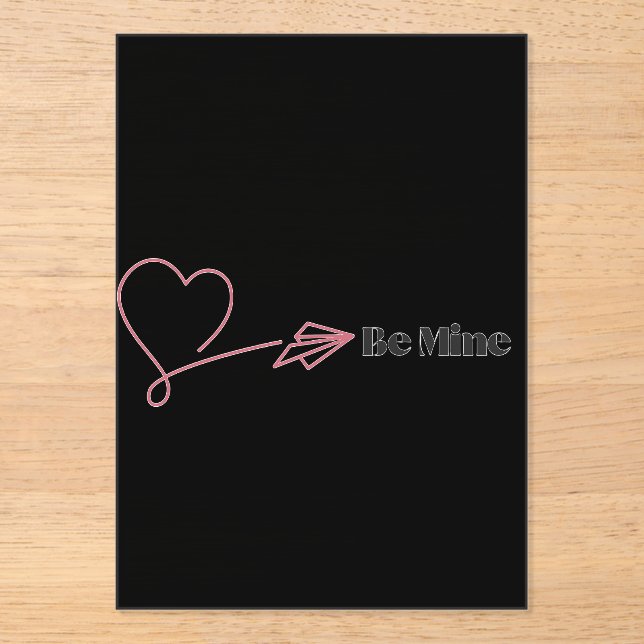 Be Mine: The Romantic Express Acrylic Invitations (Front)
