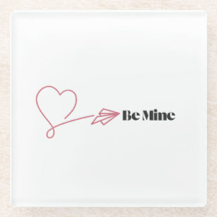 Be Mine: The Romantic Express Glass Coaster